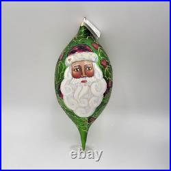 Christopher Radko 1996 Regency Santa Blown Glass Christmas Ornament Signed