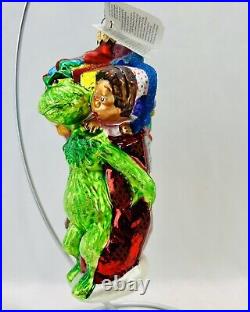 Christopher Radko 1997 Grinch & Max Whoville Dr Seuss Glass Christmas Ornament