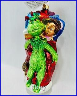 Christopher Radko 1997 Grinch & Max Whoville Dr Seuss Glass Christmas Ornament