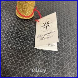 Christopher Radko 1997 NEW White Winter Blossom Finial Tree Topper Poinsettia 19
