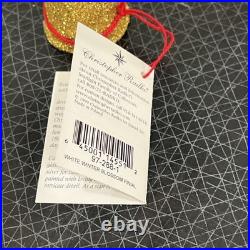 Christopher Radko 1997 NEW White Winter Blossom Finial Tree Topper Poinsettia 19