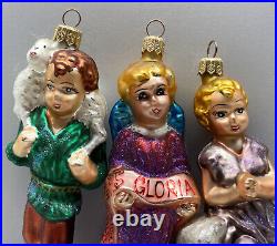 Christopher Radko 1997 SHEPHERD'S PRAYER GLORIA Set 3 Christmas Ornaments LE MIB