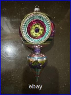 Christopher Radko 1998 Razzmataz Glass Ornament Teal, Vintage, 98-238-0