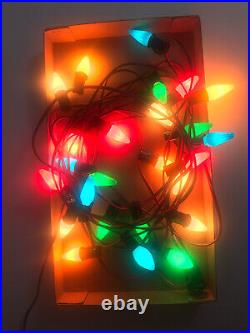 Christopher Radko 1 Bulb Christmas Light Set Shiny Brite 25 Strand 5 Colors