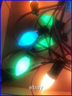 Christopher Radko 1 Bulb Christmas Light Set Shiny Brite 25 Strand 5 Colors