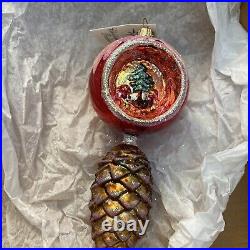Christopher Radko 2000 Pinetops 00-499-0 RED Mushroom Tree Glass Ornament