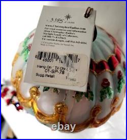 Christopher Radko 2001 Hang On Til Christmas Holiday Ornament Le 3395 Of 10000