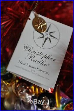 Christopher Radko 2001 Nine Ladies Dancing/12 Days of Christmas 6889/10,000