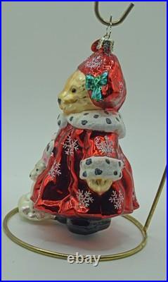 Christopher Radko 2004 Muffy VanderBear Snow Queen Glass Ornament Rogers Gardens