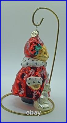 Christopher Radko 2004 Muffy VanderBear Snow Queen Glass Ornament Rogers Gardens
