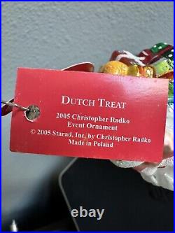 Christopher Radko 2005 Dutch Treat Santa Claus Glass Ornament Special Event Box