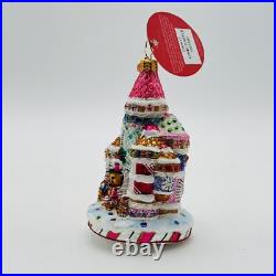 Christopher Radko 2024 Candy Castle Glass Christmas Ornament