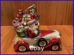 Christopher Radko 20th Anniversary Santa Rolls in Ornament Santa In Rolls Royce