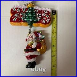 Christopher Radko 20th Anniversary Signed Ornament Santa With Tags And Box