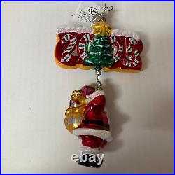 Christopher Radko 20th Anniversary Signed Ornament Santa With Tags And Box