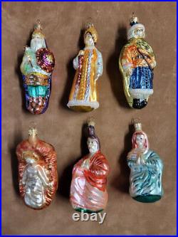Christopher Radko 6 Piece Nativity Set Christmas Ornaments