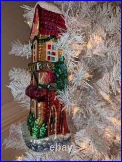 Christopher Radko #724/10,000 Polish Blown Glass Tall House Ornament 12