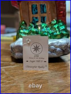 Christopher Radko #724/10,000 Polish Blown Glass Tall House Ornament 12