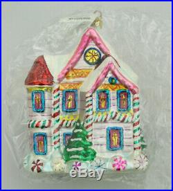 Christopher Radko 7 Large Candy Coated Christmas House Ornament 00-210-00