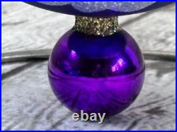 Christopher Radko 86-016-1 Blue Jewel Reflector Spire Finial Glass 10 AS IS