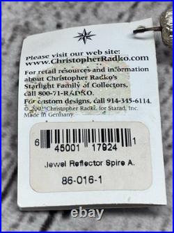 Christopher Radko 86-016-1 Spire Finial Pink Gold Glass 9.5 Germany Rare READ