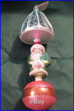 Christopher Radko ALL WEATHER SANTA 3-Tier Christmas ornament, New, VERY RARE