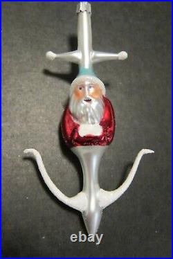 Christopher Radko ANCHOR SANTA Christmas Ornament, RARE, 1993, Missing Wire