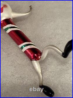 Christopher Radko A Dash of Mint Googly Eye Candy Cane Blown Glass Ornament