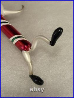 Christopher Radko A Dash of Mint Googly Eye Candy Cane Blown Glass Ornament