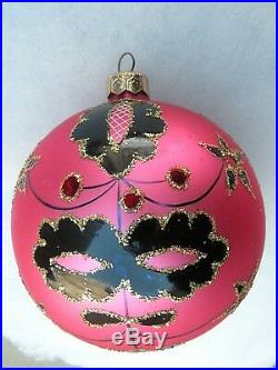 Christopher Radko Alpine Blush Ball Christmas Ornament 860400 Vintage Box 1986