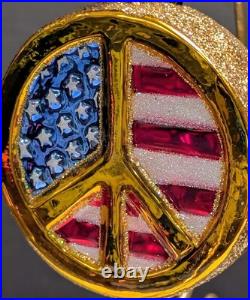 Christopher Radko American Peace 4 Glass Ornament Retired 2008 RARE
