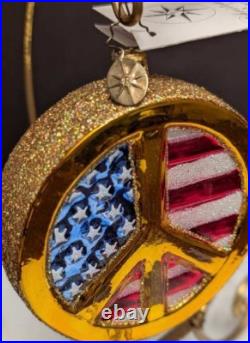 Christopher Radko American Peace 4 Glass Ornament Retired 2008 RARE