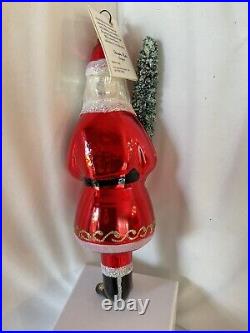 Christopher Radko BUON NATALE SANTA 95-266-0 Glass Christmas Ornament Italy Made