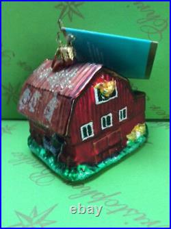 Christopher Radko Barn Glass Ornament