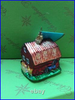 Christopher Radko Barn Glass Ornament