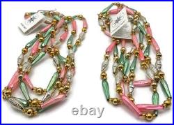 Christopher Radko Bead Garland Sorbet 72 Inch Strand 92-223-1 Christmas Set of 2