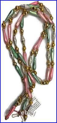 Christopher Radko Bead Garland Sorbet 72 Inch Strand 92-223-1 Christmas Set of 2