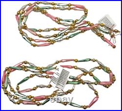 Christopher Radko Bead Garland Sorbet 72 Inch Strand 92-223-1 Christmas Set of 2