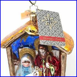 Christopher Radko Bethlehem Blessing Ornament Manger Christmas Holiday 10-1513-1