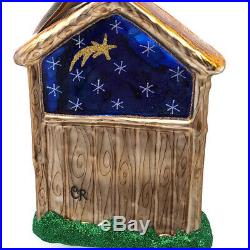 Christopher Radko Bethlehem Blessing Ornament Manger Christmas Holiday 10-1513-1