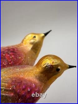 Christopher Radko Birds Of A Feather Clip-On Bird Ornament HTF