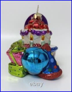 Christopher Radko Birthday Wishes Cake Ornament Exclusively Ours 3013152