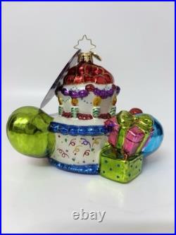 Christopher Radko Birthday Wishes Cake Ornament Exclusively Ours 3013152