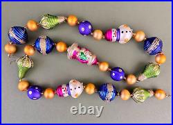 Christopher Radko Blown Glass Christmas Garland Beads Santa Snowman 3