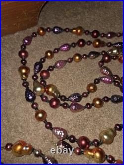 Christopher Radko Blown Glass Fruit Berries Garland 74 Long Set Of 4