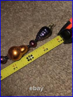 Christopher Radko Blown Glass Fruit Berries Garland 74 Long Set Of 4