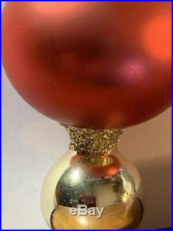 Christopher Radko Blown Glass Ornament Four Tier Ball Drop Rare T1990s
