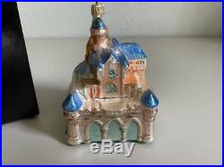 Christopher Radko Blue Cinderella Disneyland Castle, Disney Christmas Ornament