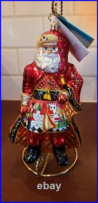 Christopher Radko Bolshoi Brocade Santa 7 Glass Ornament'05 1012753 Mint Boxed