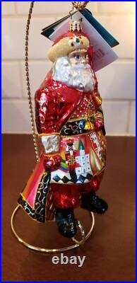 Christopher Radko Bolshoi Brocade Santa 7 Glass Ornament'05 1012753 Mint Boxed